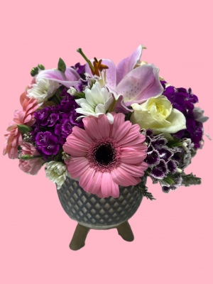 Seramikte Renkli Çiçekler